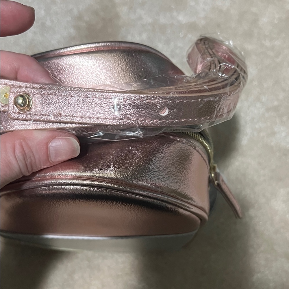 NWT Bath & Body Works Rose Gold and Silver Mini Backpack Crossbody - Picture 4 of 7